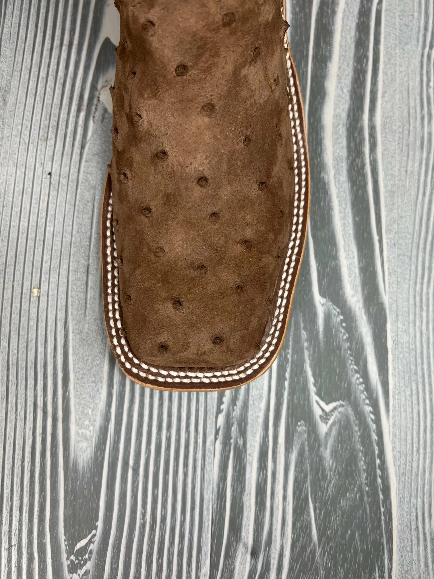 Men's Anderson Bean Kango Tobac Sueded Full Quill Ostrich With 13" Blue Aged Tops 4 Men's Anderson Bean Kango Tobac Sueded Full Quill Ostrich With 13" Blue Aged Tops - Image 4