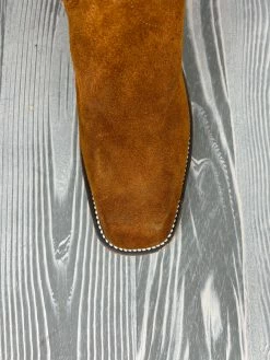 Men's Olathe Wheatbuck Waxy Kudu Reversed With 16" Black Glove Tops -Nigro's Western Store IMG 0336