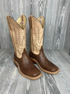 Men's Anderson Bean Kango Tobac Bruciato Smooth Ostrich With 13" Ivory Mad Dog Tops