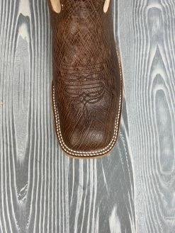 Men's Anderson Bean Kango Tobac Bruciato Smooth Ostrich With 13" Ivory Mad Dog Tops -Nigro's Western Store IMG 0360