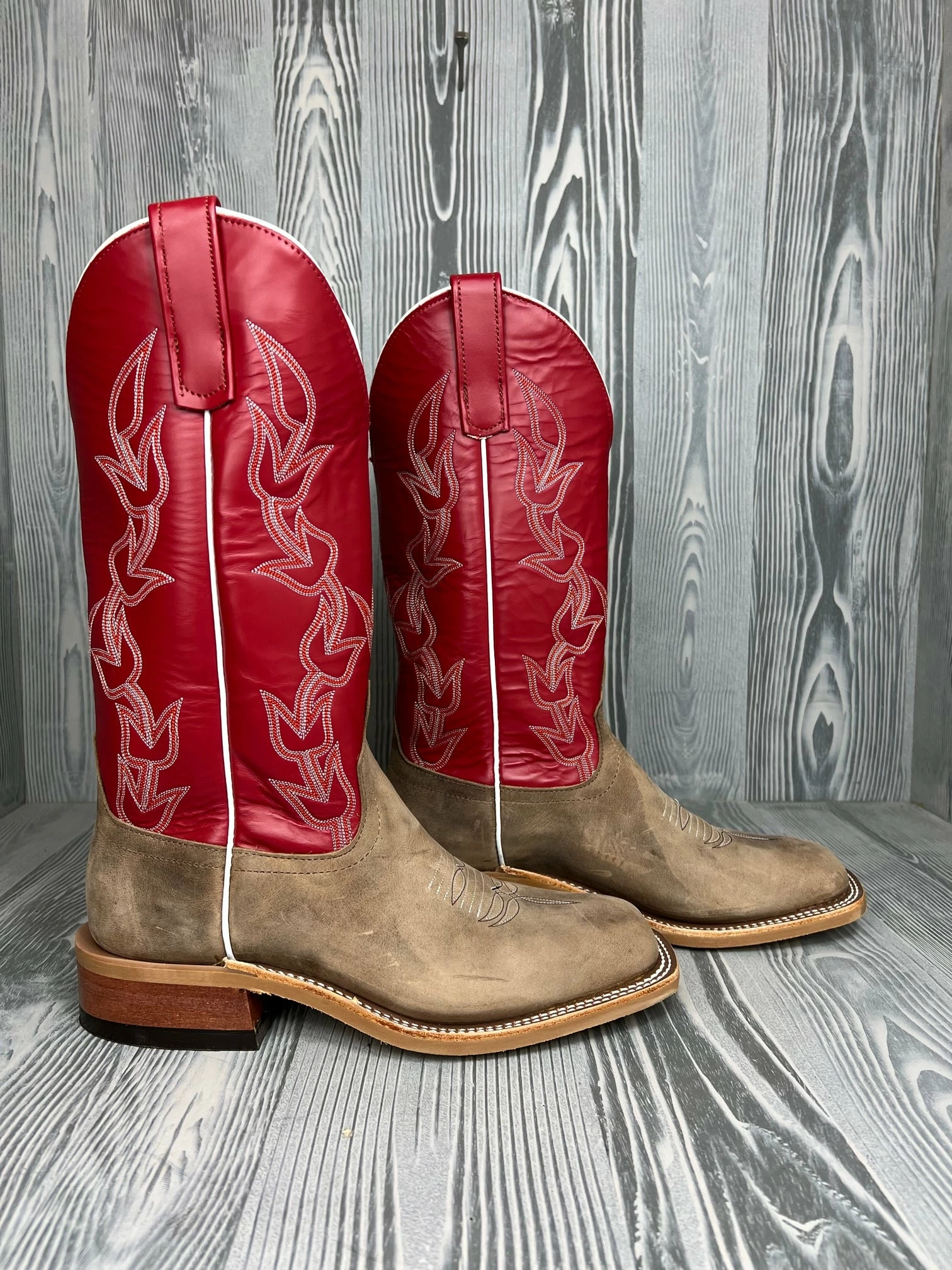 Men's Anderson Bean Sand Angry Elk With 13" Red Glove Tops 2 Men's Anderson Bean Sand Angry Elk With 13" Red Glove Tops - Image 2