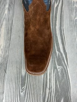 Men's Olathe Raiz Waxy Kudu Reversed With 16" Regal Luster Kidskin Tops - TT15 -Nigro's Western Store IMG 0741