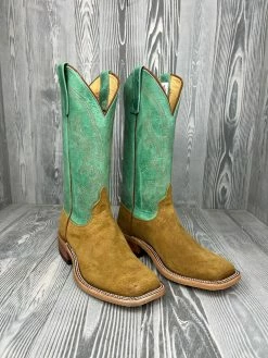 Mens Anderson Bean Sahara Suede With 13" Green Super Oil Tops