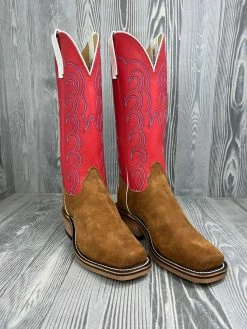 Men's Olathe Blackhawk Chestnut Reversed With 14" Red Waxy Kansas Tops