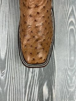Men's Rios Of Mercedes Sandstone Full Ostrich With 13" Regal Kidskin Tops -Nigro's Western Store IMG 3326