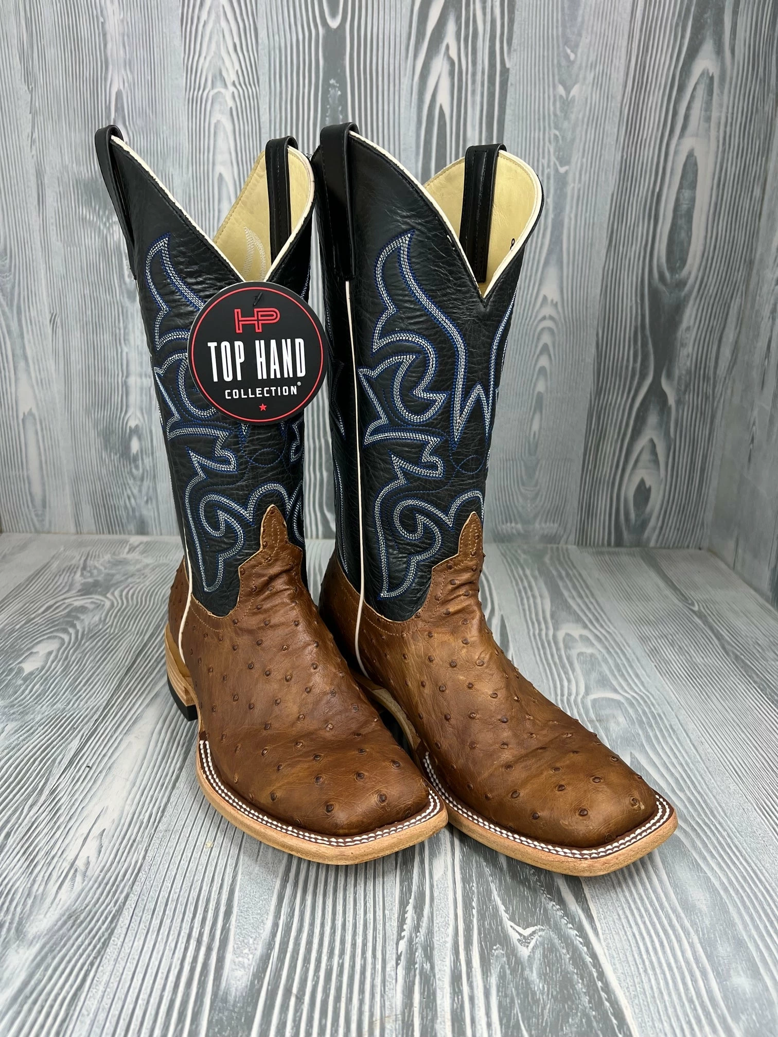 Men's Horse Power Oryx Lux FQ Ostrich With 13" Bucky Black Tops - HP-8017 1 Men's Horse Power Oryx Lux FQ Ostrich With 13" Bucky Black Tops - HP-8017