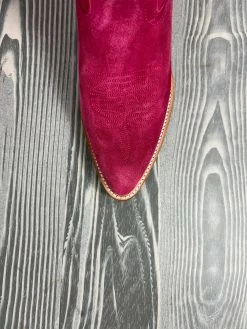 Ladies Macie Bean " If Karlee Were A Cowgirl" 15" Full Hot Pink Suede Boot - M5231 -Nigro's Western Store IMG 3845