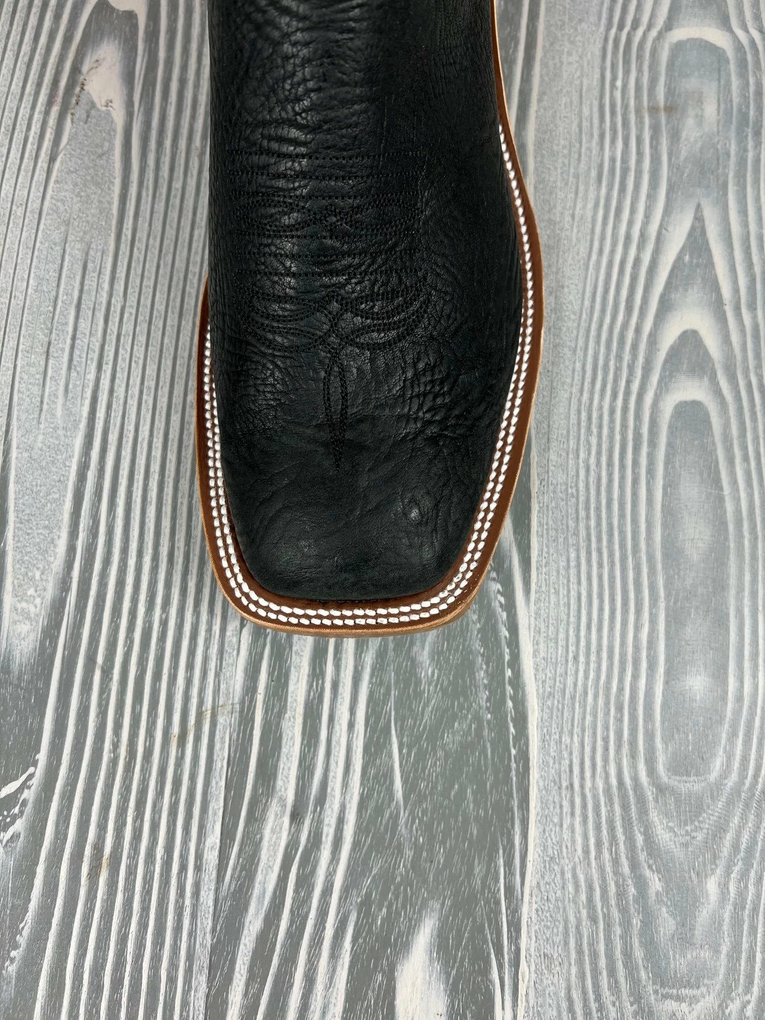 Men's Anderson Bean Black Oiled Shoulder With 13" Sand Floral Suede Tops 4 Men's Anderson Bean Black Oiled Shoulder With 13" Sand Floral Suede Tops - Image 4