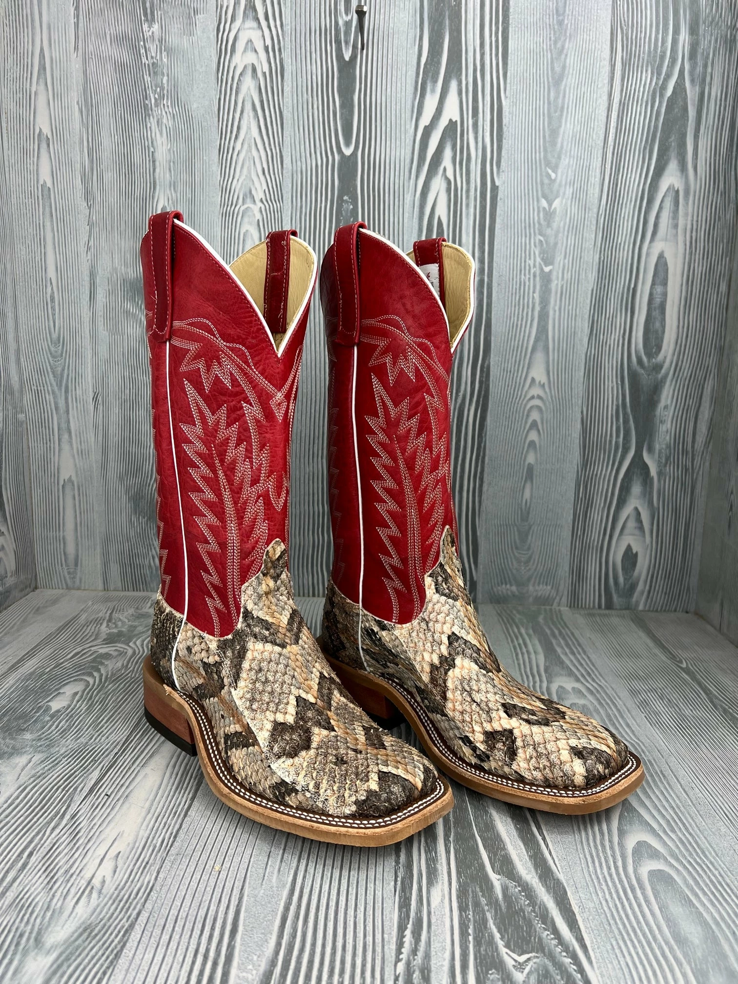 Men's Anderson Bean Canebreak Rattlesnake with 13" Red Avatar Tops Men's Anderson Bean Canebreak Rattlesnake With 13" Red Avatar Tops -Nigro's Western Store IMG 4524