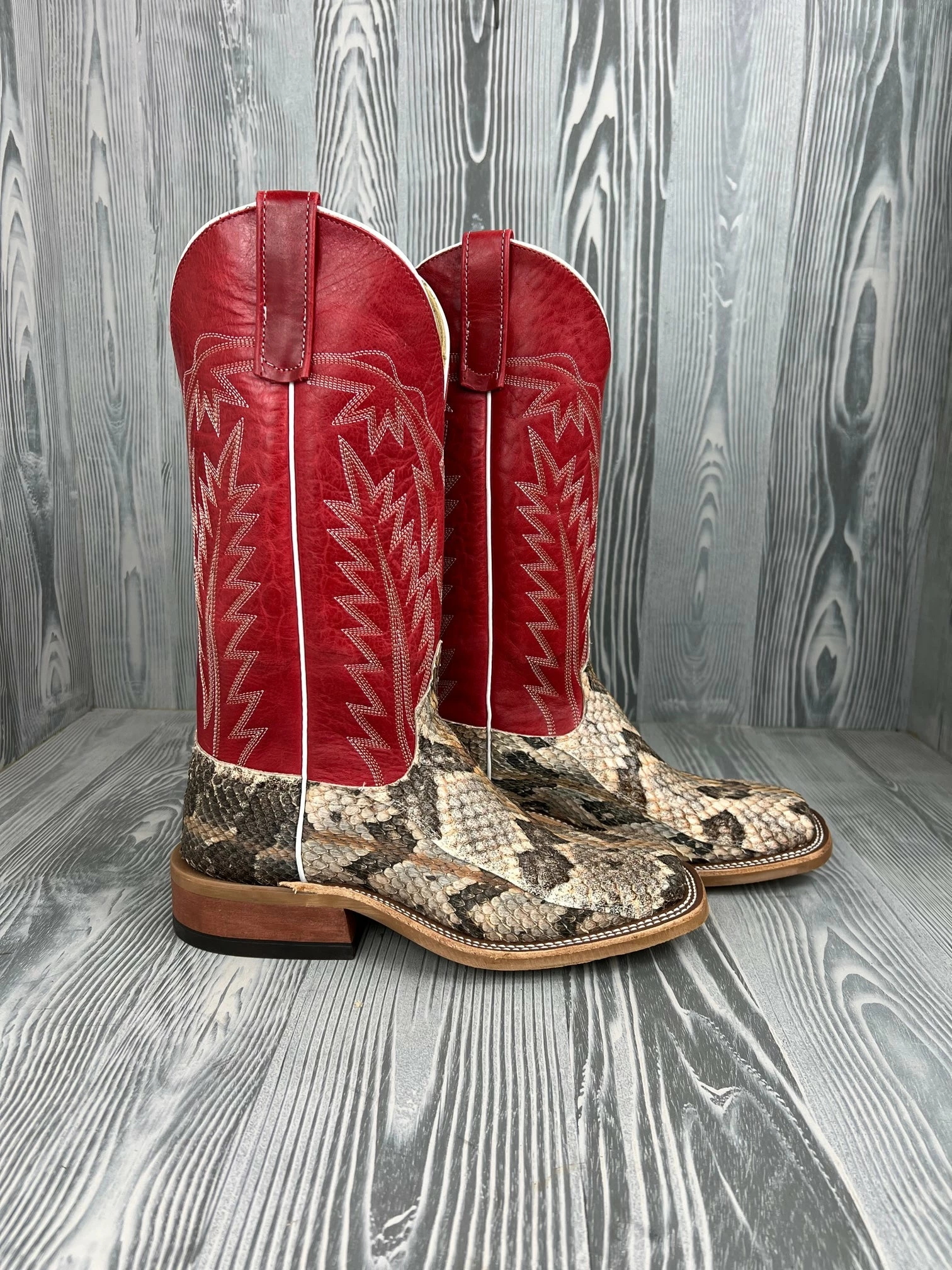 Men's Anderson Bean Canebreak Rattlesnake with 13" Red Avatar Tops Men's Anderson Bean Canebreak Rattlesnake With 13" Red Avatar Tops -Nigro's Western Store IMG 4525