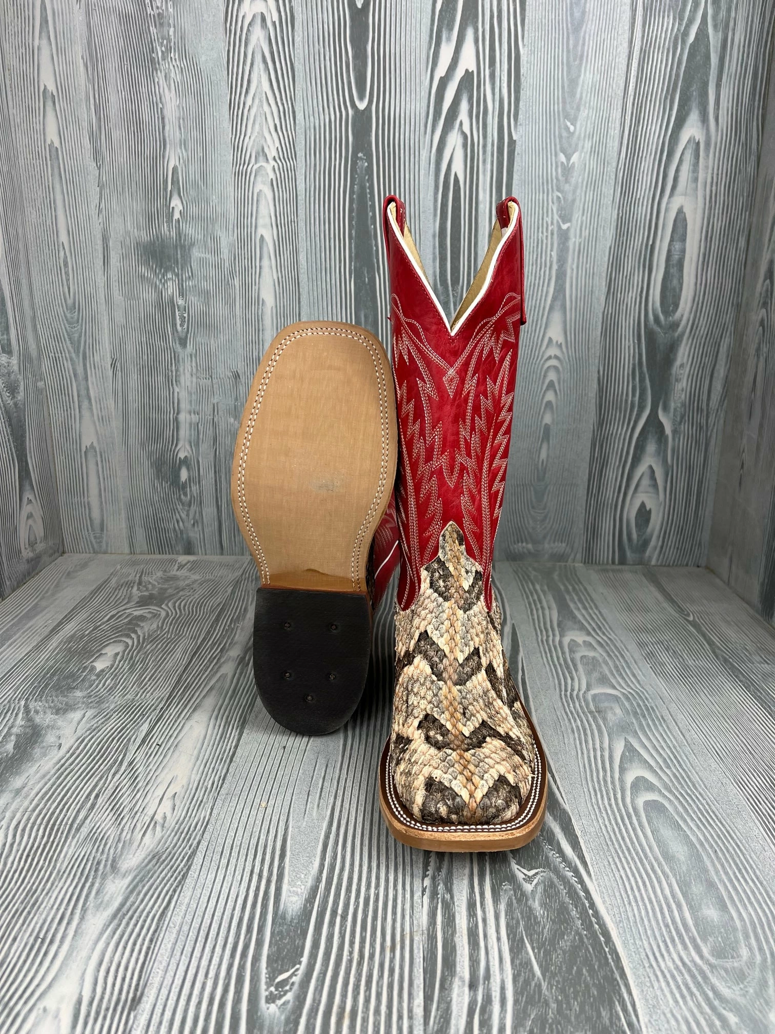 Men's Anderson Bean Canebreak Rattlesnake with 13" Red Avatar Tops Men's Anderson Bean Canebreak Rattlesnake With 13" Red Avatar Tops -Nigro's Western Store IMG 4526