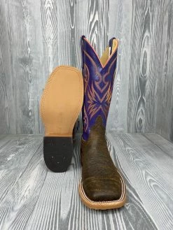 Men's Anderson Bean Tan Safari Cape Buffalo With 13" Orchid Kidskin Tops -Nigro's Western Store IMG 6683