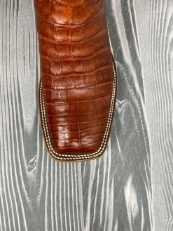 Men's Horse Power Top Hand Brandy Caiman Belly With 13" Red Sinsation Tops - HP8003 3 Men's Horse Power Top Hand Brandy Caiman Belly With 13" Red Sinsation Tops - HP8003 -Nigro's Western Store IMG 7071 1