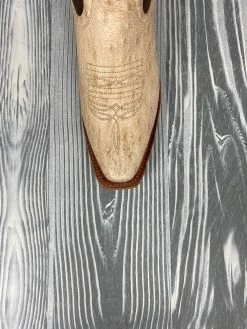 RIOS OF MERCEDES Women's Tan Vintage Smooth Quill Ostrich With 14" Texas Outlaw Tops 3 RIOS OF MERCEDES Women's Tan Vintage Smooth Quill Ostrich With 14" Texas Outlaw Tops -Nigro's Western Store IMG 7149