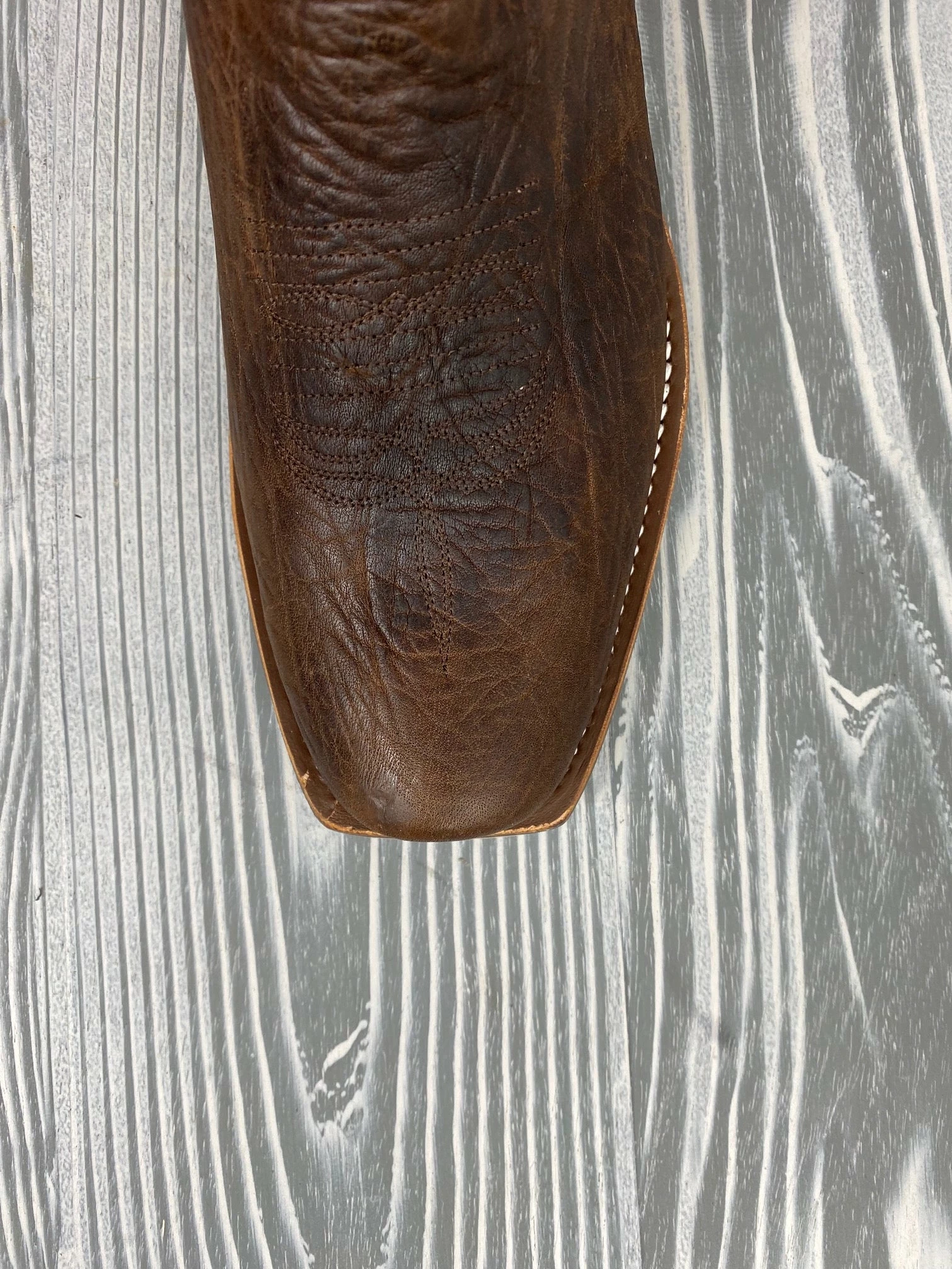 Men's Horse Power Top Hand Brown Shrunken Shoulder with 16" Red Sinsation Tops - HP9507 Men's Horse Power Top Hand Brown Shrunken Shoulder With 16" Red Sinsation Tops - HP9507 -Nigro's Western Store IMG 8136