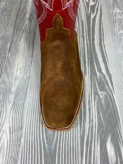 Men's Horse Power Top Hand Waxy Kudu With 13" Weathered Red Goat Tops - HP9501 -Nigro's Western Store IMG 8144