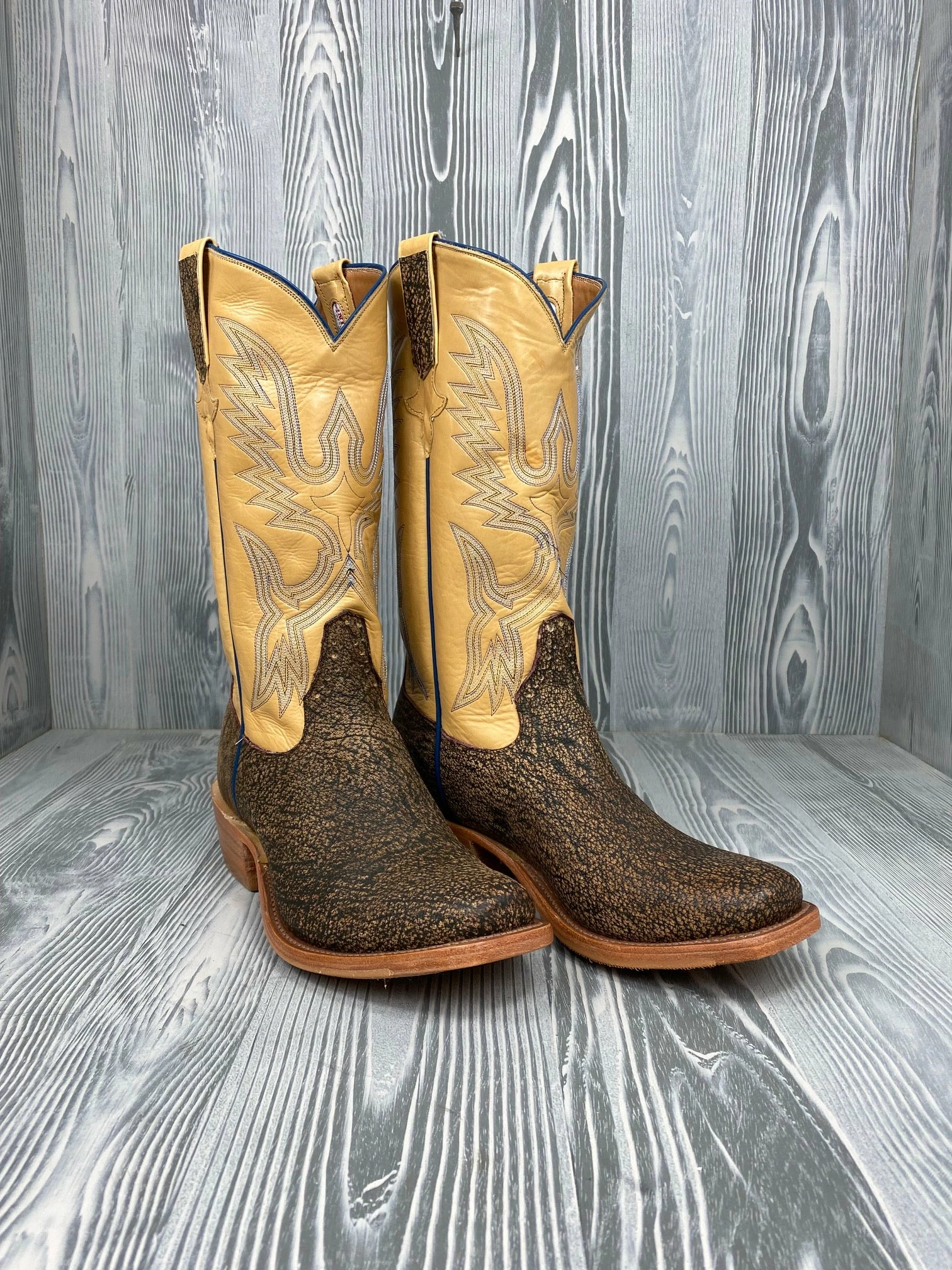 Men's Rios Of Mercedes Tan Safari Cape Buffalo With 13" Sage Calfskin Tops - 108206 1 Men's Rios Of Mercedes Tan Safari Cape Buffalo With 13" Sage Calfskin Tops - 108206