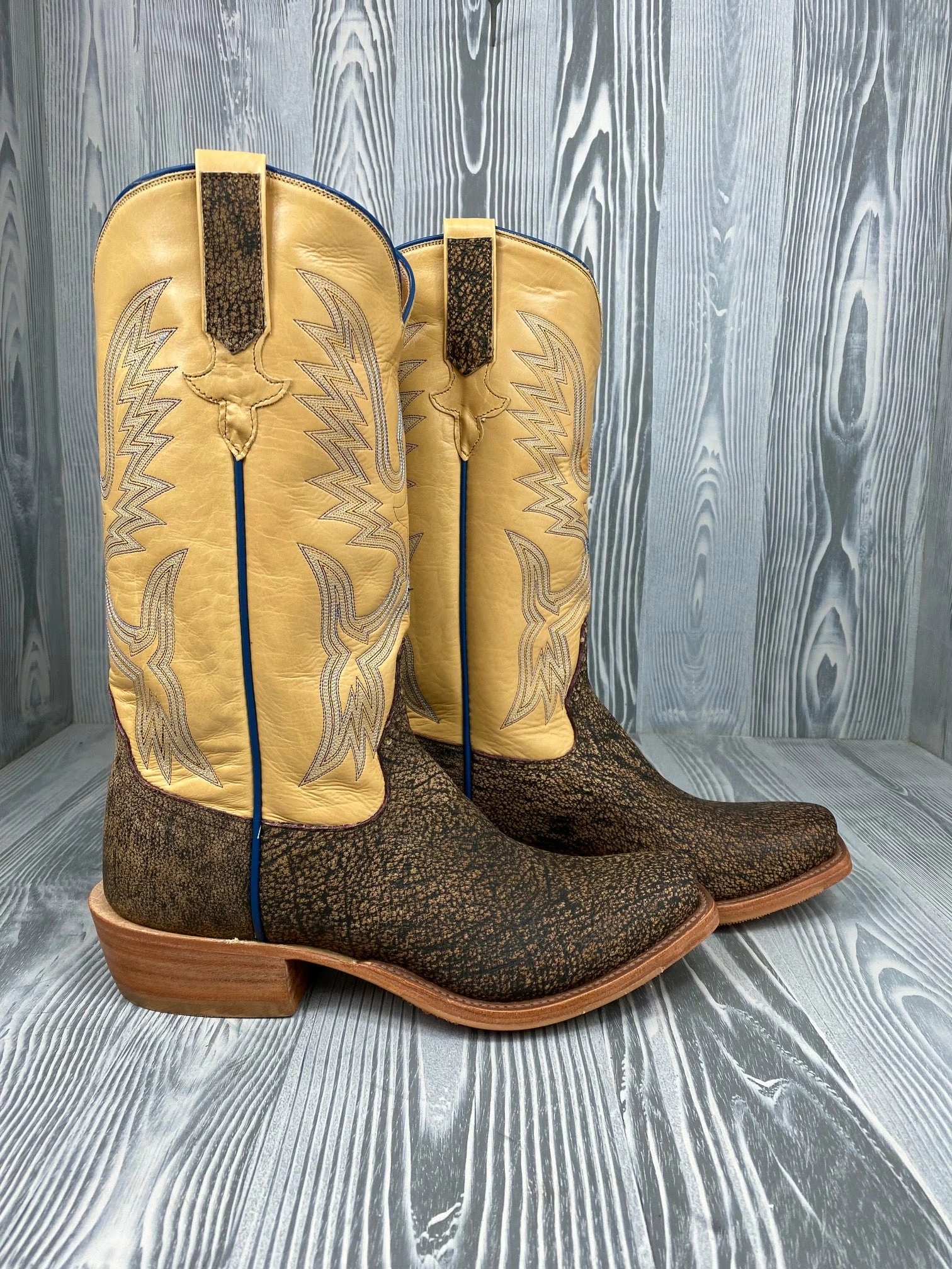 Men's Rios Of Mercedes Tan Safari Cape Buffalo With 13" Sage Calfskin Tops - 108206 2 Men's Rios Of Mercedes Tan Safari Cape Buffalo With 13" Sage Calfskin Tops - 108206 - Image 2