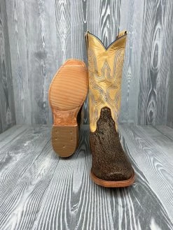 Men's Rios Of Mercedes Tan Safari Cape Buffalo With 13" Sage Calfskin Tops - 108206 6 Men's Rios Of Mercedes Tan Safari Cape Buffalo With 13" Sage Calfskin Tops - 108206 -Nigro's Western Store IMG 8391