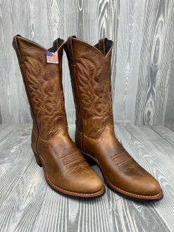 Nigro's Western Store #1 Men's Abilene Distressed Brown Cowhide With 12" Distressed Brown Cowhide - 6454