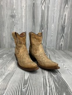 Circle G Women's Orix Embroidery Ankle Boot With Zipper - L5915