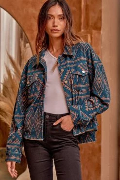 Nigro's Western Store #1 Ladies Savanna Jane Aztec Corduroy Jacket - J10093