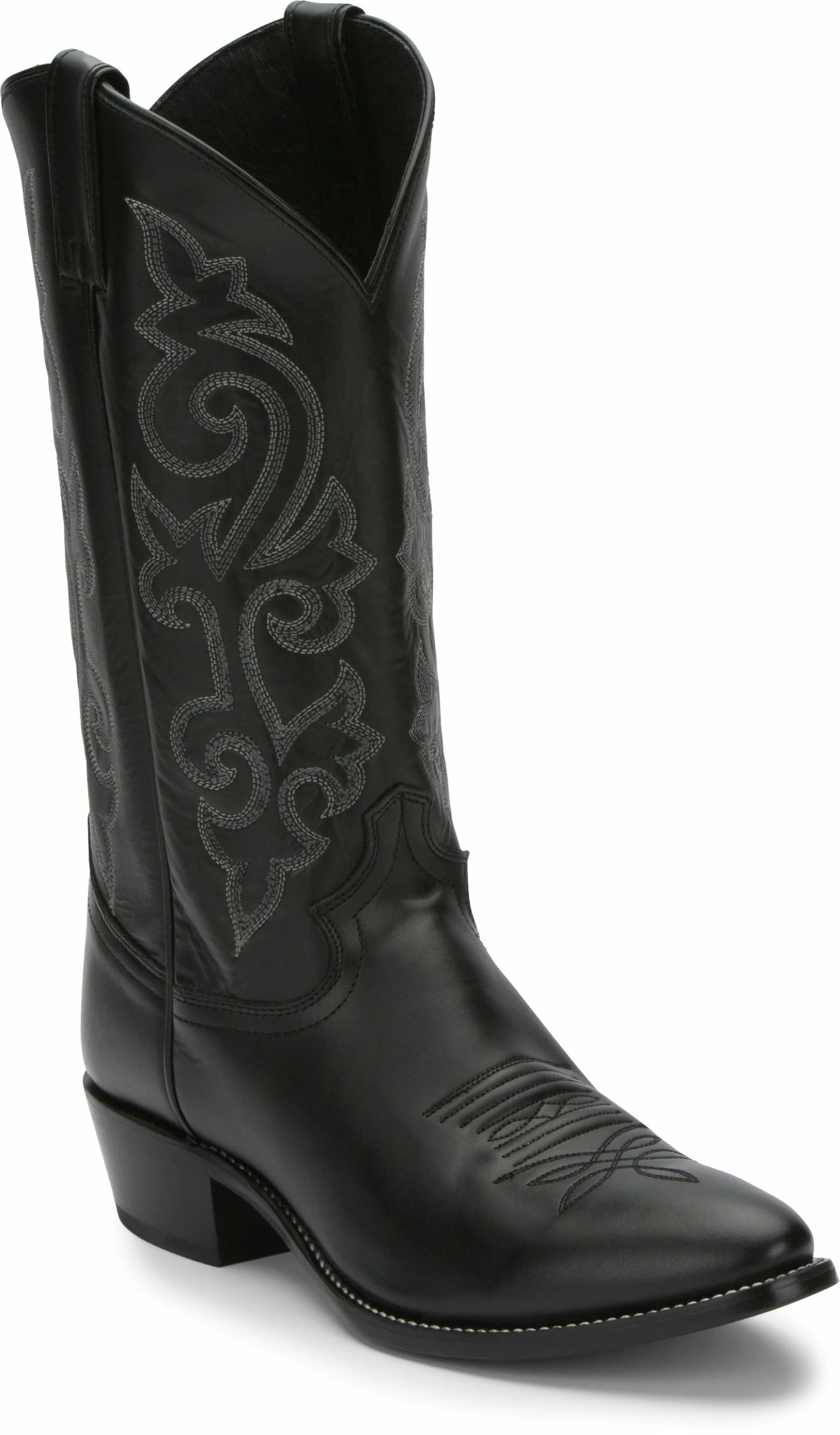 Mens Justin 1409 Buck Black Western Boot 1 Mens Justin 1409 Buck Black Western Boot