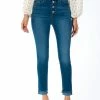 Kancan USA Kancan High Rise Button Fly Cuffed Hem Skinny Ankle Jean - KC8568M