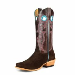 Nigro's Western Store #1 Macie Bean Chocolate Suede With 13" Bone Tops - M9509
