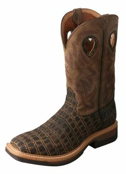 Men's Twisted X Lite Western Work Boots Cayman Print - MLCW023