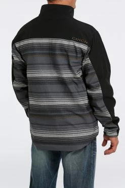 Men's Cinch Black Bonded Jacket With Charcoal Grey Serape - MWJ1063004 - FINAL SALE -Nigro's Western Store MWJ1063004 2