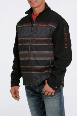 Men's Cinch Concealed Carry Bonded Jacket In Black Multi Stripe - MWJ1538002 - FINAL SALE -Nigro's Western Store MWJ1538002 1