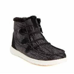 Ladies Hey Dude Lea Fur Black - 121814818 - FINAL SALE