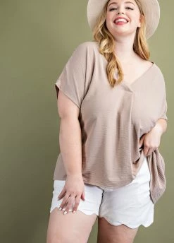 Nigro's Western Store #1 Ladies EESOME Short Sleeve V-Neck Top - TG54177 -Nigro's Western Store PTG54177 vr