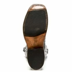 Men's Rios Of Mercedes R9019 Black Caiman Belly With 13" Black Kidskin Tops -Nigro's Western Store R9019 Sole