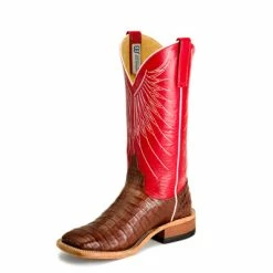 Men's Anderson Bean Tobacco Caiman Belly With 13" Tristan Kidskin Tops - S3014