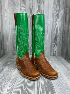 Olathe Cognac Tuscan Bison With 15" Perruche Kidskin Tops