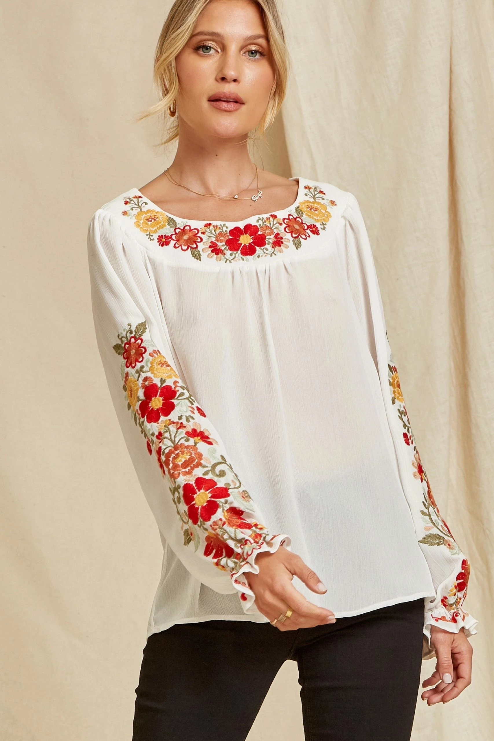 Nigro's Western Store #1 Ladies Savanna Jane Long Sleeve Embroidered Blouse - T10354 1 Nigro's Western Store #1 Ladies Savanna Jane Long Sleeve Embroidered Blouse - T10354