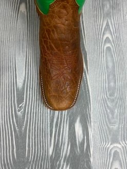 Olathe Cognac Tuscan Bison With 15" Perruche Kidskin Tops -Nigro's Western Store T4