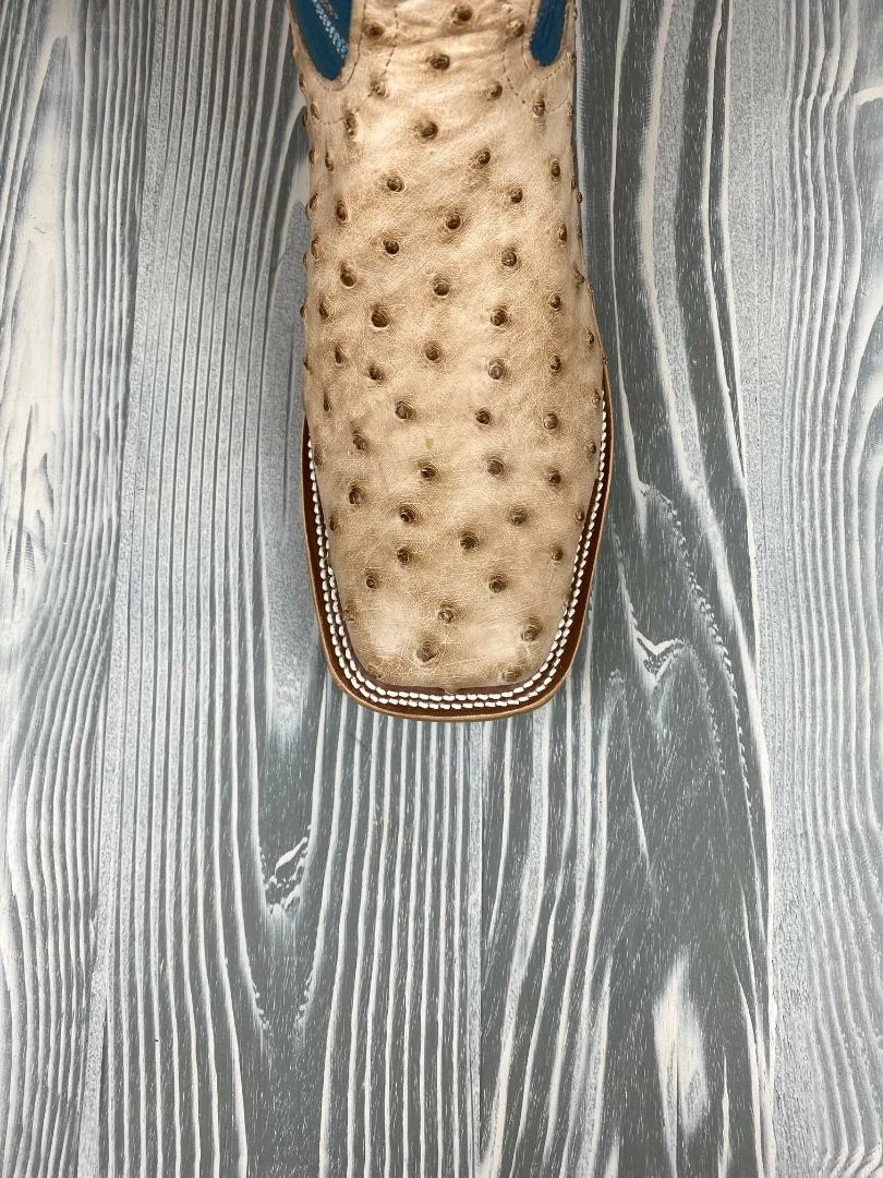 Men's Anderson Bean Tan Vintage Bruciato Full Quill Ostrich With 13" Mallard Kidksin Tops 4 Men's Anderson Bean Tan Vintage Bruciato Full Quill Ostrich With 13" Mallard Kidksin Tops - Image 4