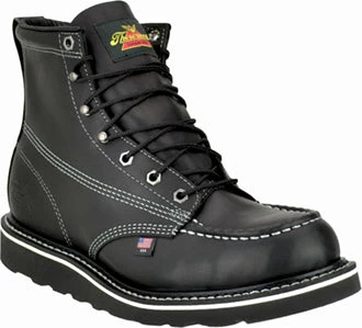 Men's Thorogood 6" Black Amercian Heritage Moc Toe Wedge Sole Boot - 814-6206 Men's Thorogood 6" Black Amercian Heritage Moc Toe Wedge Sole Boot - 814-6206 -Nigro's Western Store Thorogood 814 6206 L