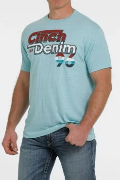 CINCH Shirts Men's Cinch Turquoise 96' T-Shirt - MTT1690476