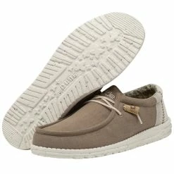Hey Dude Shoes Men's Hey Dude Wally Linen Natural Clay - 110793298