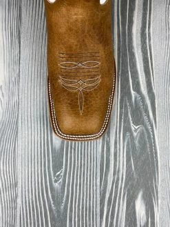 Mens Anderson Bean Distressed American Bison With 13" White Kidskin Tops -Nigro's Western Store ase