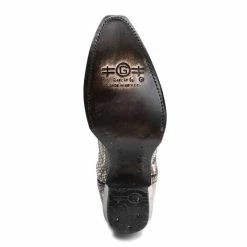 Corral Circle G Womens Natural/Black Python Embroidered Cowboy Boots - L5698 -Nigro's Western Store circle g womens python cowboy boots l5698 3