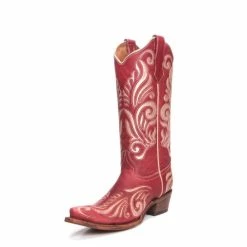Nigro's Western Store #1 Circle G Womens Red Snip Toe Cowgirl Boots L5760