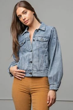 Easel Los Angeles Ladies Easel Washed Denim Jacket - ET21034