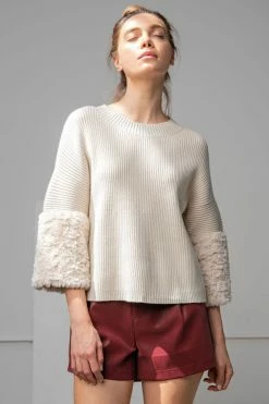 Easel Los Angeles Ladies Easel Ribbed Sweater - ET21216