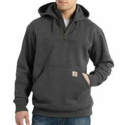 Carhartt Men's Rain Defender Loose Fit Quarter Zip Sweatshirt 100617 -Nigro's Western Store image 100617CBH 550 550 550x 2273b130 4f47 4c07 b6fc 2856c5c90982