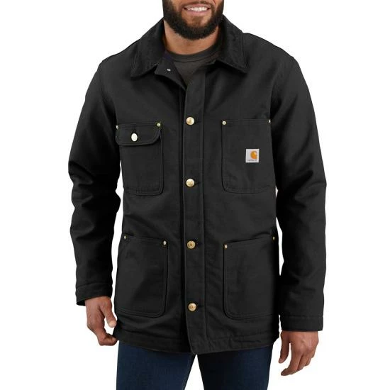 Men's Carhartt Loose Fit Firm Duck Blanket-Lined Chore Coat - 103825 2 Men's Carhartt Loose Fit Firm Duck Blanket-Lined Chore Coat - 103825 - Image 2